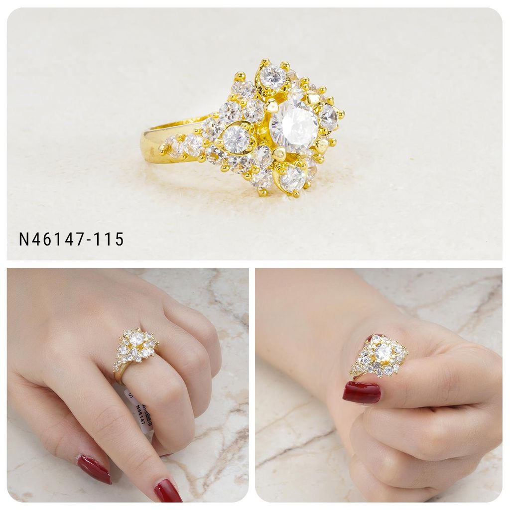 Nhẫn nữ UHA mạ vàng 18K N46147-115