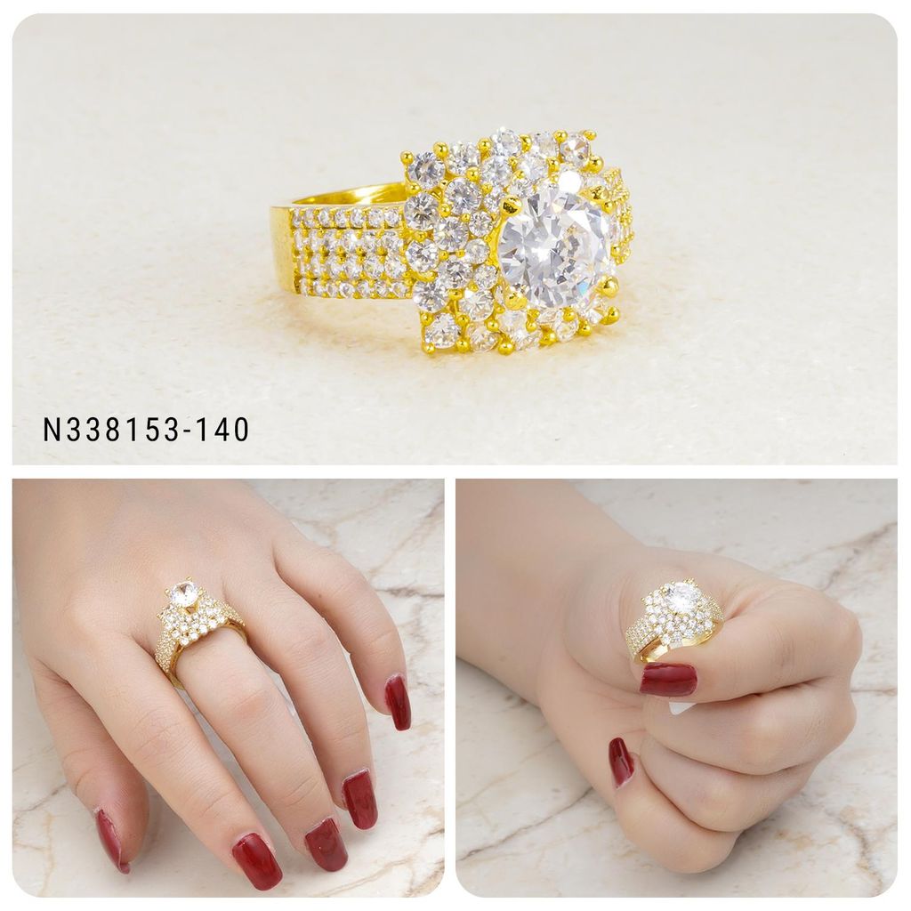 Nhẫn nữ UHA mạ vàng 18K N338153-140