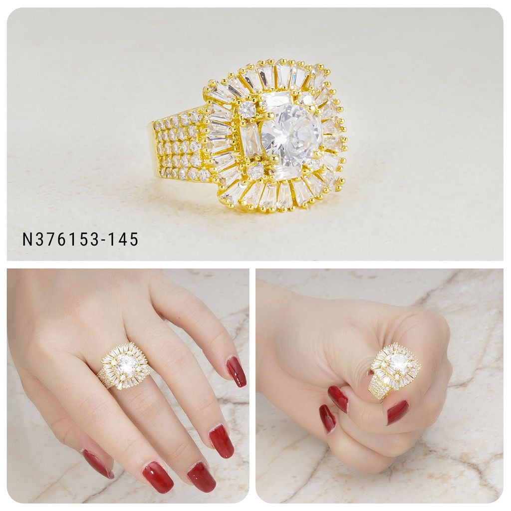 Nhẫn nữ UHA mạ vàng 18K N376153-145