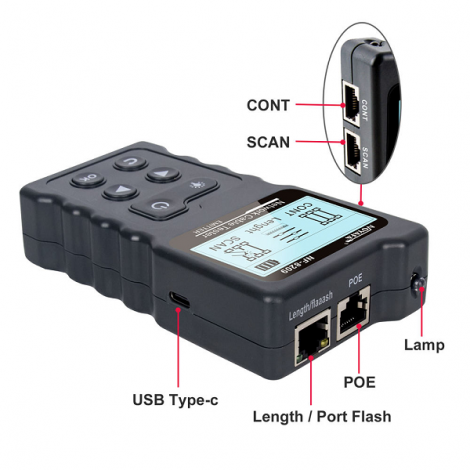 Bộ kiểm tra cáp mạng, POE NOYAFA NF-8209