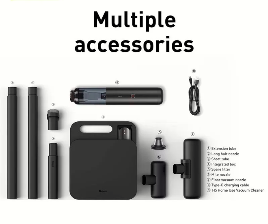 Máy hút bụi Mini cầm tay Baseus H5 Home/Car Use Vacuum Cleaner