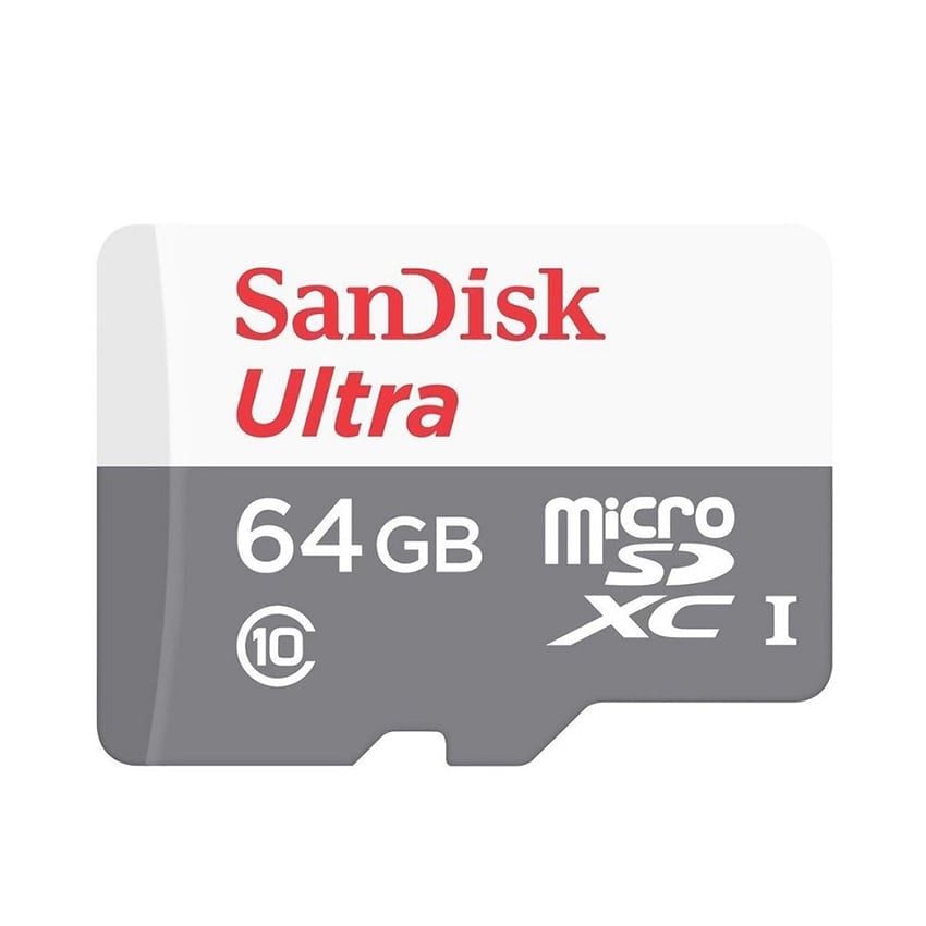 Thẻ nhớ Sandisk Ultra  Micro SDHC 64Gb, C10 UHS-1 SDSQUNR-064G-GN3MN