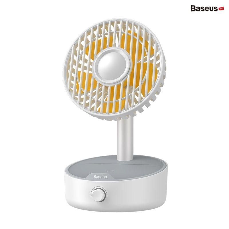 Quạt để bàn thông minh hỗ trợ sạc không dây Baseus Hermit desktop wireless charger with oscillating fan