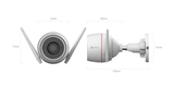 Camera WIFI ngoài trời EZVIZ CS-H3C 3MP (2K)