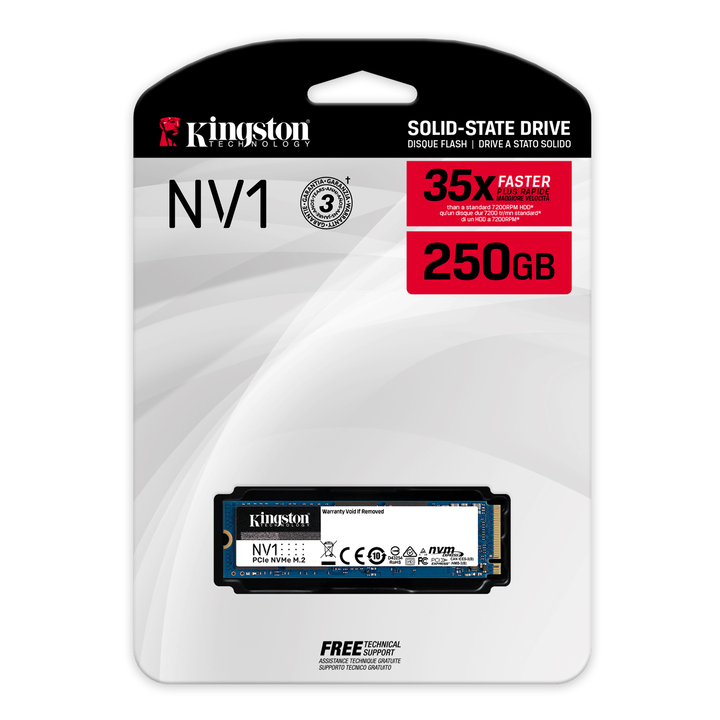 Ổ cứng SSD Kingston NV1 256GB M.2 2280 NVMe PCIe  - SNVS/250G