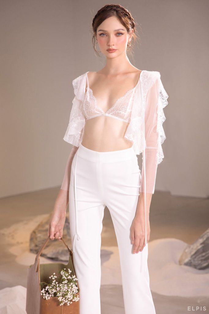 Trắng ELPIS - Áo crop SS21T72