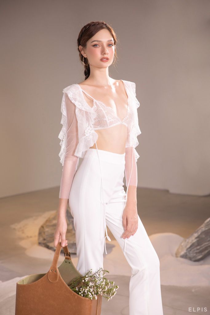 Trắng ELPIS - Áo crop SS21T72