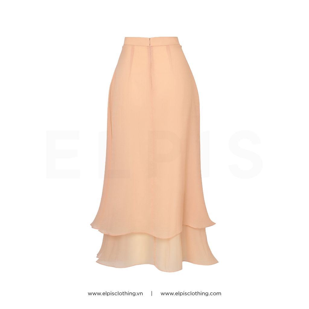 Coral ELPIS - Chân váy tơ dài dáng A SP23B91