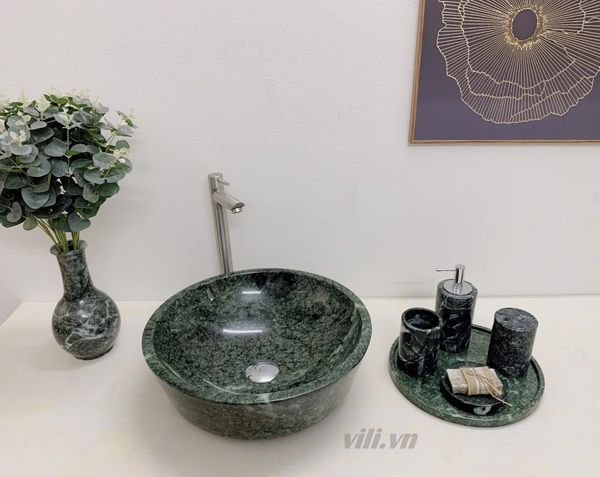 Chậu rửa lavabo đá tự nhiên LD41 đặt bàn