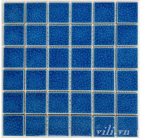 Gạch trang trí mosaic men rạn đơn sắc MHG 918