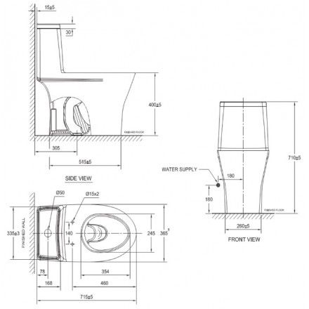 Bàn Cầu American Standard VF-2530 Một Khối Dòng Flexio