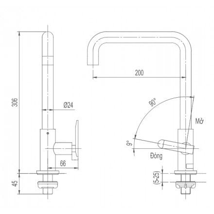 Vòi Rửa Chén Lạnh Inax SFV-30