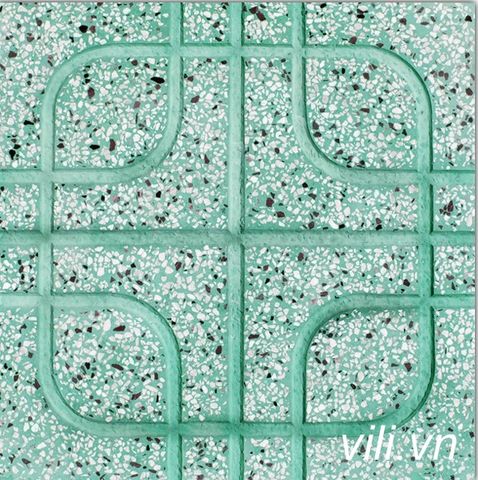 Gạch Vỉa Hè 40x40 Terrazzo Mắt Phụng Xanh