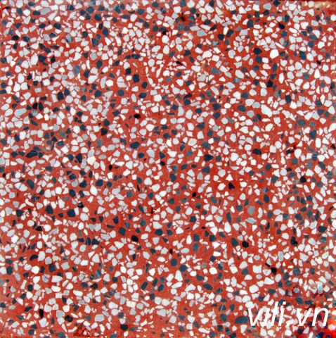 Gạch Vỉa Hè 40x40 Terrazzo Trơn Đỏ