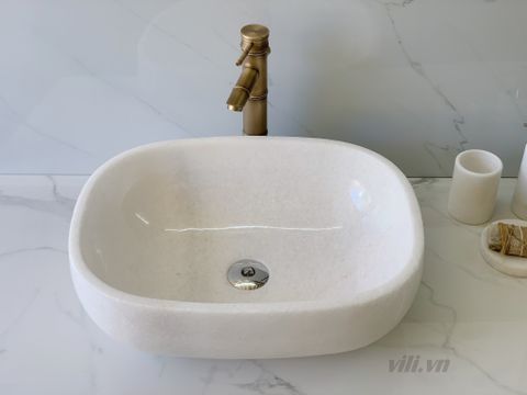 Chậu rửa lavabo đá tự nhiên LD66 đặt bàn