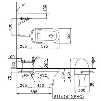 Bàn cầu xổm Caesar C1230