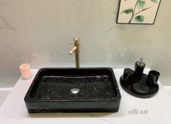 Chậu rửa lavabo đá tự nhiên LD37 đặt bàn