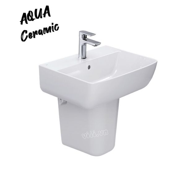 Lavabo Inax AL-312V/L-298VC Treo Tường Chân Ngắn Aqua Ceramic