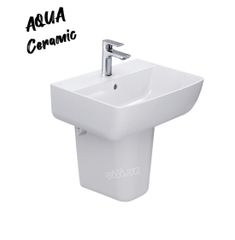 Lavabo Inax AL-312V/L-298VC Treo Tường Chân Ngắn Aqua Ceramic