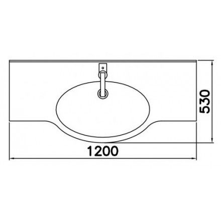 Chậu Rửa Lavabo Liền Bàn CAESAR LF5324