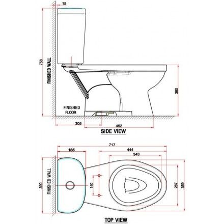 Bàn Cầu American Standard VF-2397 Hai Khối WinPlus+