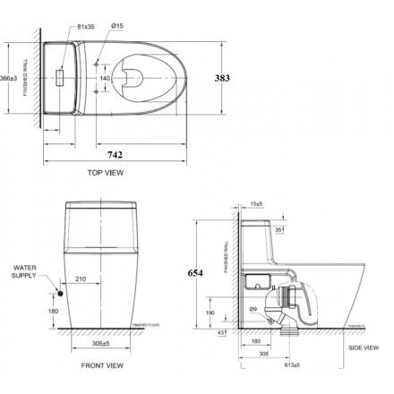 Bàn Cầu American Standard VF-1808E Dòng Acacia