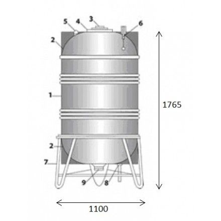 Bồn Nước Inox Toàn Mỹ 1000L Đứng SUS 304