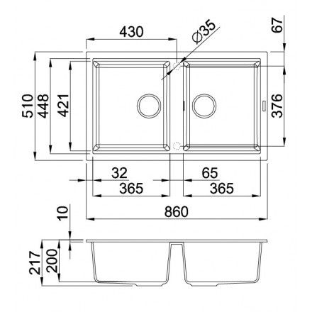 Chậu Đá Rửa Chén Malloca BIANCO K-45062