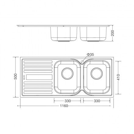 Chậu Rửa Malloca MS 1025L NEW Inox 304