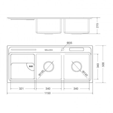 Chậu Rửa Chén Malloca MS 8816 Inox 304