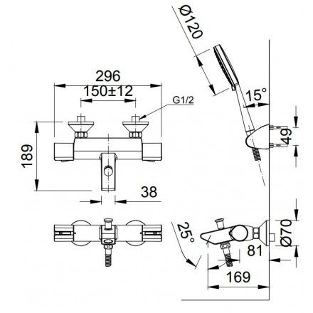 Vòi Sen Tắm Inax BFV-6013T Nhiệt Độ tự động Cao Cấp