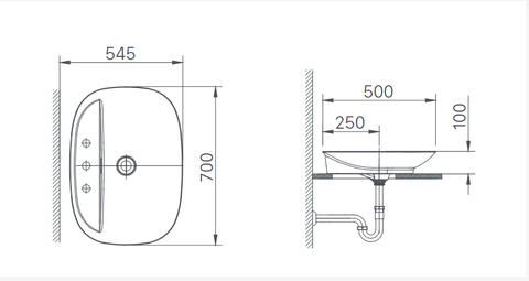 Chậu Rửa Lavabo Inax AL-S640V Đặt Bàn Aqua Ceramic