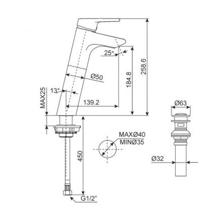 Vòi Lavabo Nóng Lạnh American Standard Active WF-3902