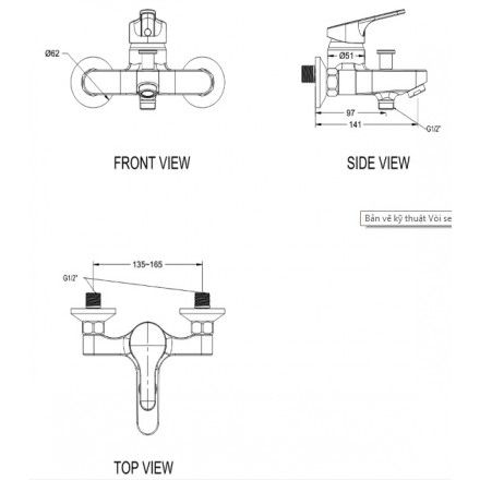 Vòi Sen Nóng Lạnh American Standard Concept WF-1411