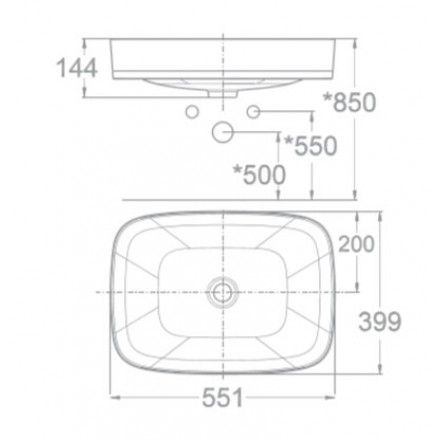 Chậu rửa lavabo đặt bàn American WP-0628 Signature