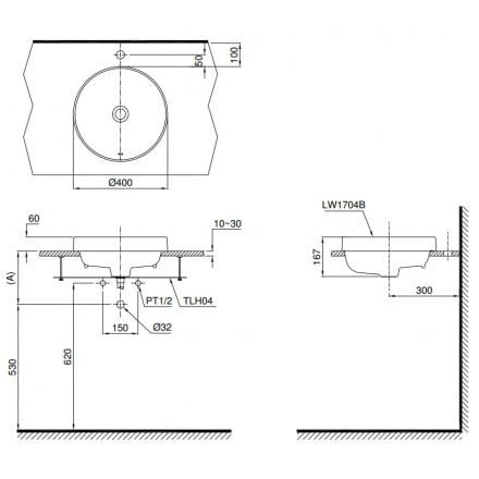 Chậu Rửa Mặt Lavabo TOTO L1704 Đặt Bàn