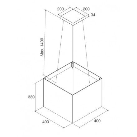 Máy Hút Khói Khử Mùi Malloca CONCRETE K-400 Đảo