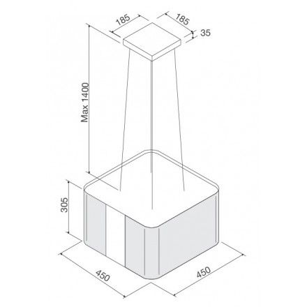 Máy Hút Khói Khử Mùi Malloca CUBE F-181 Đảo