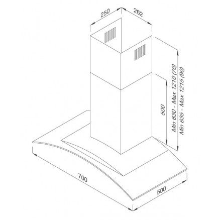 Máy Hút Khói Khử Mùi Malloca Gama K3155.7 Áp Tường