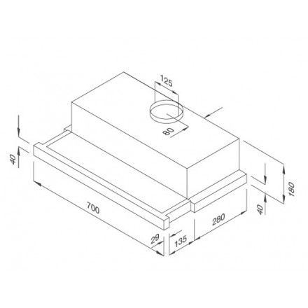 Máy Hút Khói Khử Mùi Malloca H205.7-G Âm Tủ