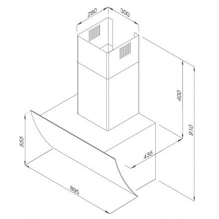 Máy Hút Khói Khử Mùi Malloca MC 9039W Áp Tường Nghiêng