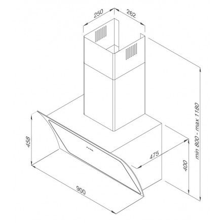 Máy Hút Khói Khử Mùi Malloca PLANA K3444 Áp Tường Nghiêng