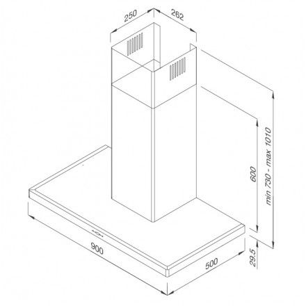 Máy Hút Khói Khử Mùi Malloca SLIM K1522 Áp Tường