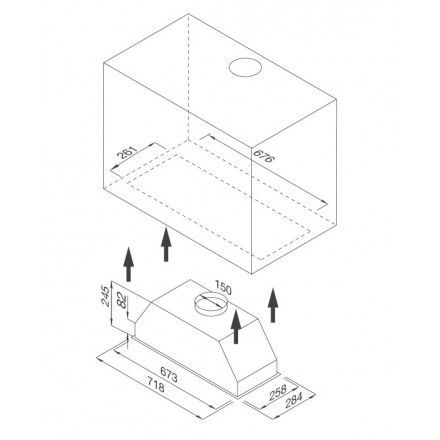 Máy Hút Khói Khử Mùi Malloca VISSO-K7205 Âm Tủ