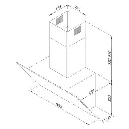 Máy Hút Khói Khử Mùi Malloca VITA V-13 GRES Áp Tường Nghiêng