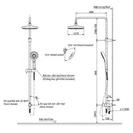 Sen Cây TOTO TBW02002B Nóng Lạnh