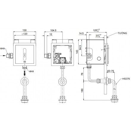 Van Xả Cảm Ứng TOTO DUE113UPE dùng điện