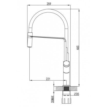 Vòi Bếp Malloca K081C Nóng Lạnh