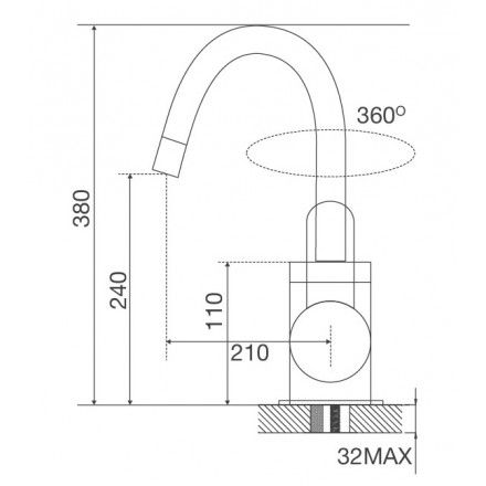 Vòi Bếp Malloca K119T1 Nóng Lạnh