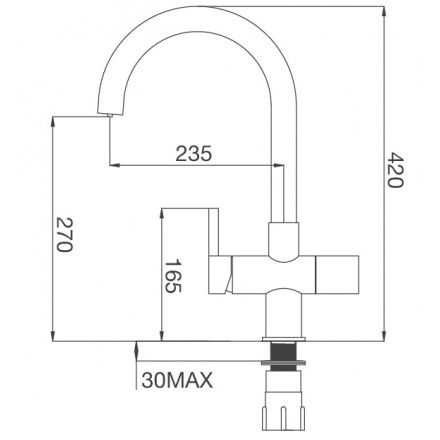 Vòi Bếp Malloca K150DW Nóng Lạnh